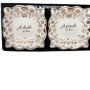 Anthropologie A Pinch Of This & A Dash Of That Trinket Dishes NIB Gift 3.5"